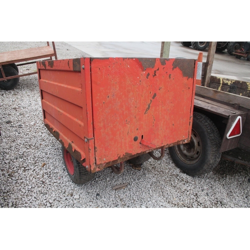 271 - A SMALL SINGLE AXLE CAR TRAILER + VAT