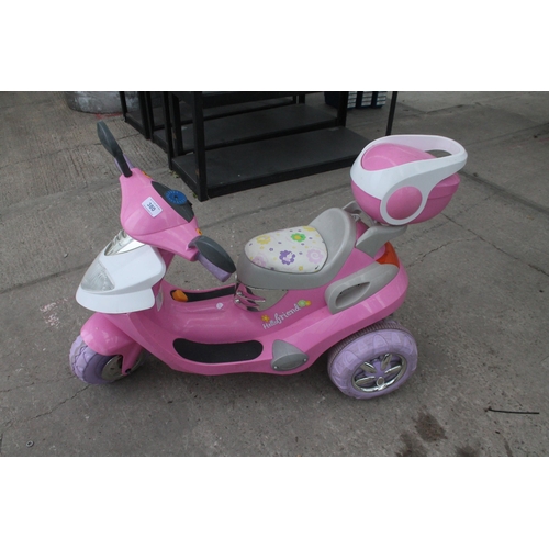 380 - GIRLS ELECTRIC MOPED - HELLO FRIEND WITH CHARGER - (GWO) - NO VAT