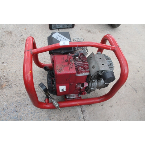 69 - PETROL COMPRESSOR IN WORKING ORDER  NO VAT