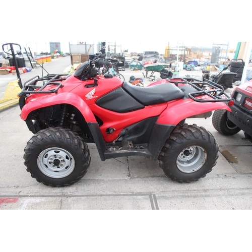 162 - HONDA 420 4 WHEEL DRIVE QUAD CU13GCX 2013 FULLY ROAD LEGAL GOOD WORKING ORDER WITH V5 + VAT