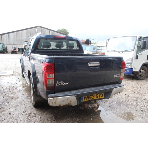 179 - IZUZU D-MAX UTAH D/C TWIN TURBO TD YN636YX 172270 MILES MOT MAY 24 FIRST REG 12/09/13 + VAT WHILST A... 