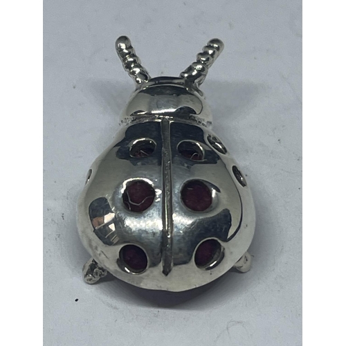 74 - A SILVER PIN CUSHION IN THE FORM OF A LADYBIRD