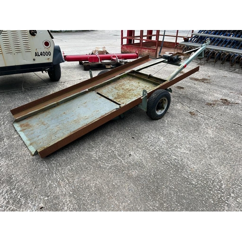 255 - A TRAILER WITH ELECTRIC WINCH (IN WORKING ORDER ) BOOK IN THE PAY OFFICE NO VAT