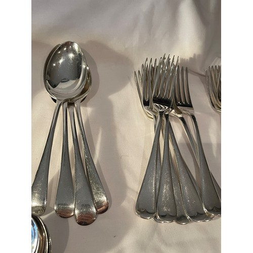 104A - FORTY FOUR ITEMS OF J E & S SILVER PLATED CUTLERY