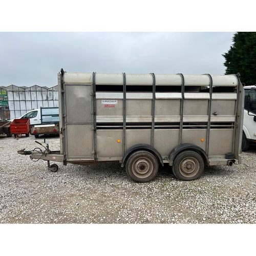 215 - IFOR WILLIAMS TWIN AXLE STOCK TRAILER + VAT