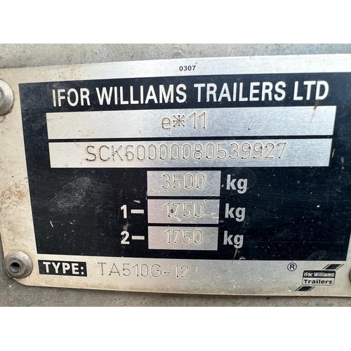 215 - IFOR WILLIAMS TWIN AXLE STOCK TRAILER + VAT