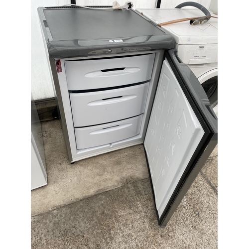 A GREY HOTPOINT UNDERCOUNTER FREEZER