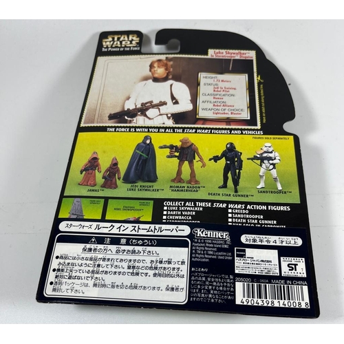 102 - A SEALED 1990'S KENNER STAR WARS THE POWER OF THE FORCE LUKE SKYWALKER IN STORMTROOPER DISGUISE FIGU... 