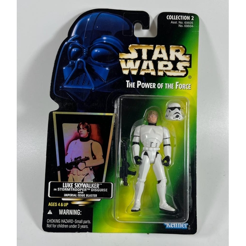 103 - A SEALED 1990'S KENNER STAR WARS THE POWER OF THE FORCE GOLD HOLOGRAM LUKE SKYWALKER IN STORMTROOPER... 