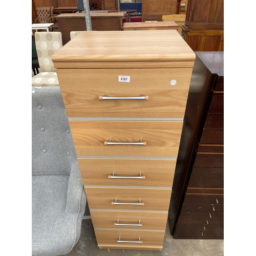 2767 - A MODERN CHEST OF SIX DRAWERS, 18