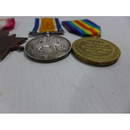 375 - A WORLD WAR I MEDAL GROUP AWARDED TO TS - 3303 CORPORAL T H WILSON OF THE ARMY SERVICE CORPS COMPRIS... 