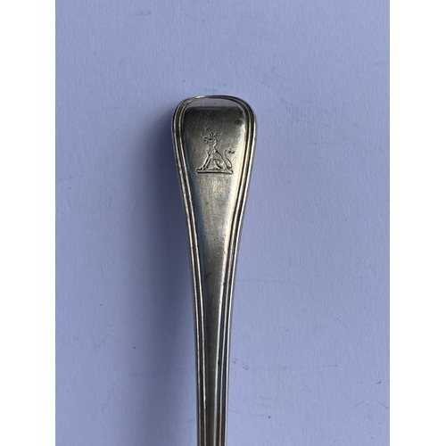 73 - A VICTORIAN 1847 HALLMARKED LONDON SILVER LADLE, MAKER CHAWNER & CO, LENGTH 17 CM, WEIGHT 70 GRAMS