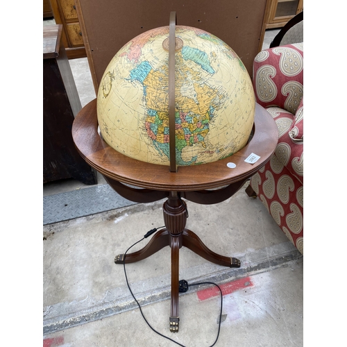 17 - A REPRODUCTION TERRESTRIAL GLOBE, 16