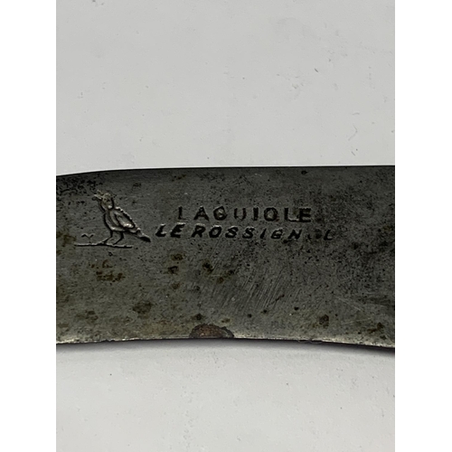 23 - A LAGUIOLE ROSSIGNOL POCKET KNIFE CIRCA 1880 WITH GOLD INLAY