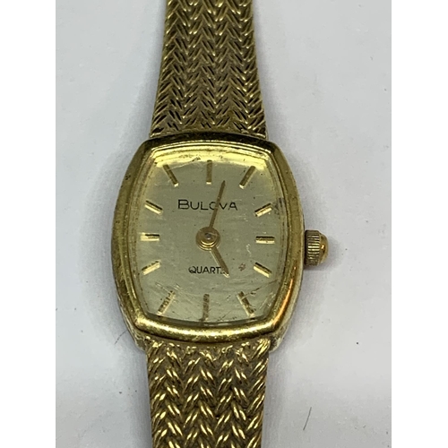 688 - A LADIES BULOVA WRIST WATCH