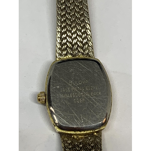 688 - A LADIES BULOVA WRIST WATCH