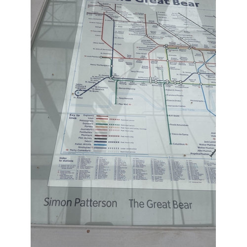 1811 - A FRAMED GREAT BEAR UNDERGROUND MAP