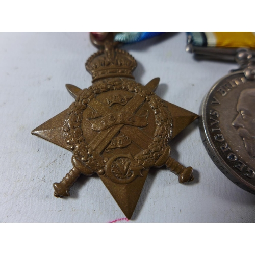 375 - A WORLD WAR I MEDAL GROUP AWARDED TO TS - 3303 CORPORAL T H WILSON OF THE ARMY SERVICE CORPS COMPRIS... 