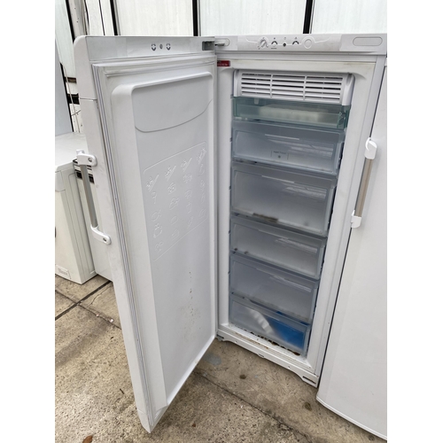 2363 - A WHITE HOTPOINT FROST FREE UPRIGHT FREEZER