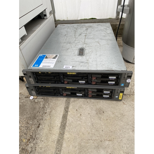 2377 - TWO HP PROLIANT DL380 SERVERS