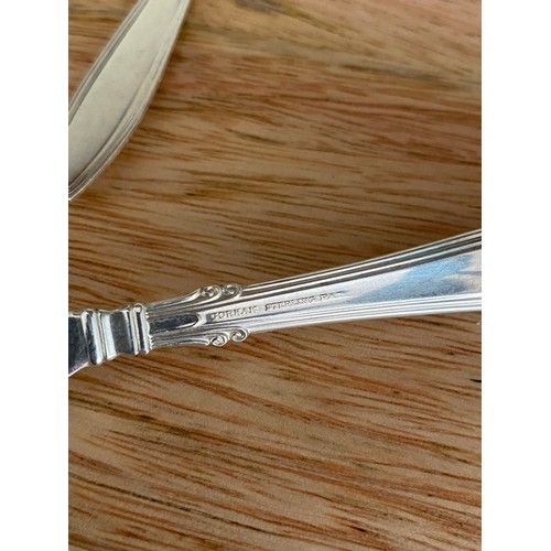 50 - A SEVENTY TWO PIECE GORHAM STERLING SILVER 'NOCTURNE' PATTERN FLATWARE CUTLERY SET IN ORIGINAL BOX. ... 