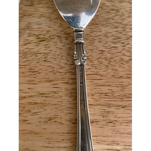 50 - A SEVENTY TWO PIECE GORHAM STERLING SILVER 'NOCTURNE' PATTERN FLATWARE CUTLERY SET IN ORIGINAL BOX. ... 