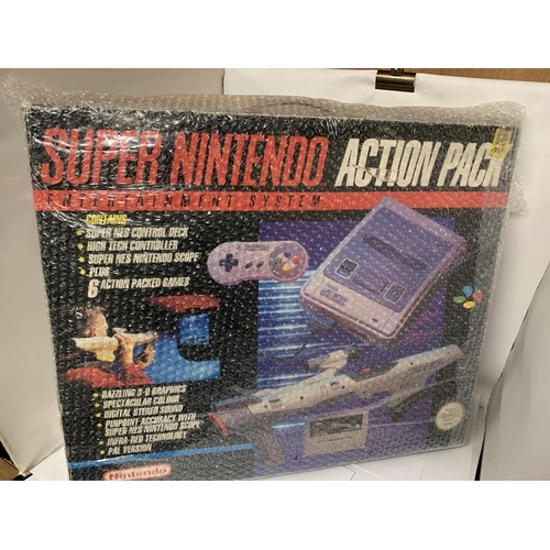 325 - A BOXED SUPER NINTENDO ACTION PACK ENTERTAINMENT SYSTEM