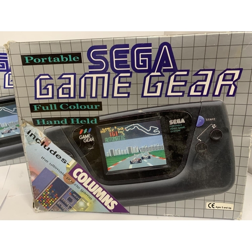 326 - A PORTABLE SEGA GAME GEAR HAND HELD GAME SYSTEM (BOXED) WITH SPARE BOX