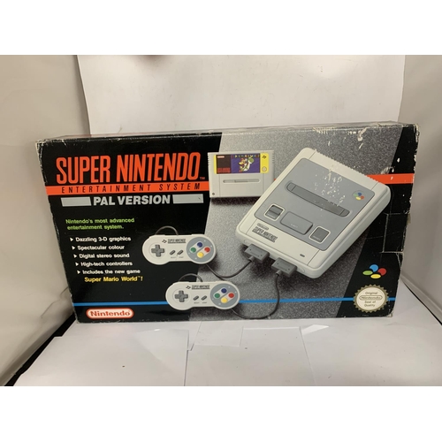 331 - A SUPER NINTENDO ENTERTAINMENT SYSTEM PAL VERSION INCLUDING SUPER MARIO WORLD GAME