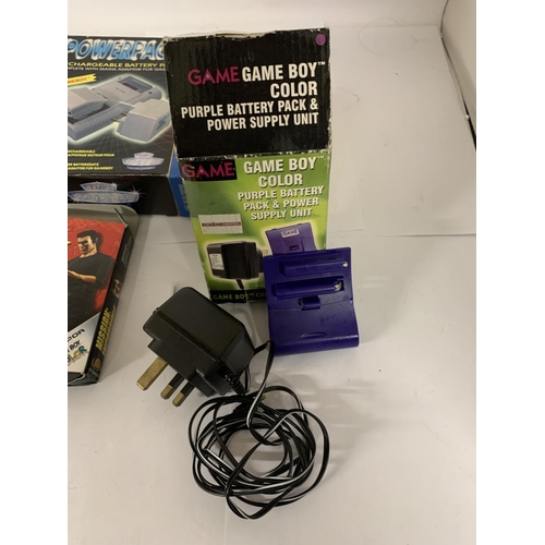 339 - FIVE GAMING POWERPACKS TO INCLUDE A POWER PAK AND MAINS ADAPTOR FOR USE WITH GAMEBOY POCKET, GAMEBOY... 