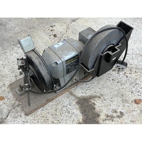 13 - A WICKES BENCH GRINDER NO VAT