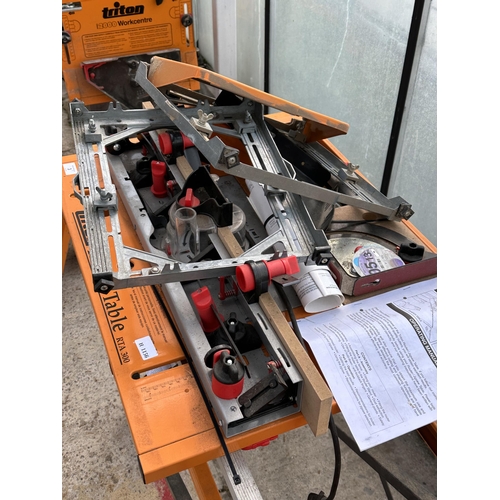 3 - A TRITON RTA300 ROUTER TABLE COMPLETE WITH ROUTER AND MULTIPLE ACCESSORIES NO VAT - MOST OF THE LOTS... 