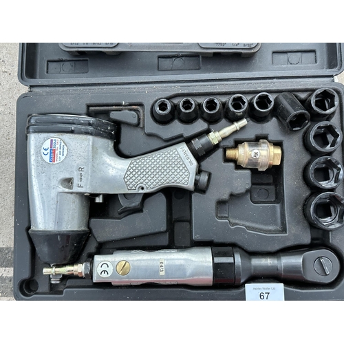 67 - A COMPRESSOR WRENCH SET AND A POWER PUNCHER KIT NO VAT