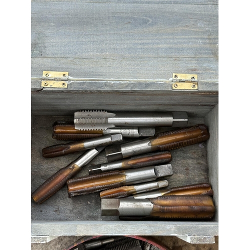 8 - A LARGE QUANTITY OF DRILL BITS, TAPS AND DIES AND HEAVY DUTY TAPS NO VAT