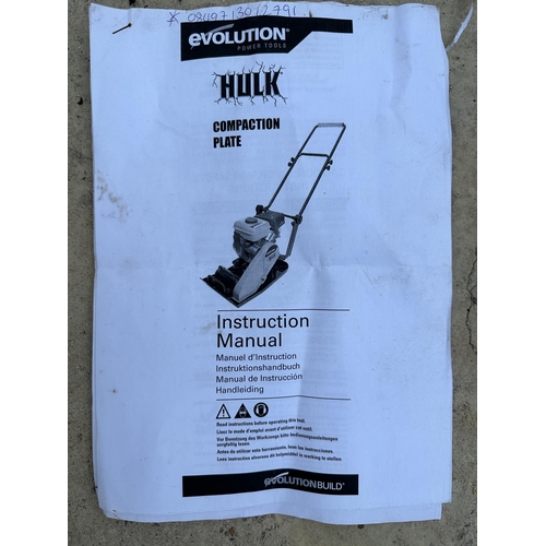 100 - AN EVOLUTION HULK WACKER PLATE - NO VAT