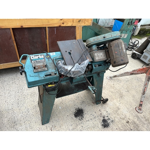 124 - A CLARKE METALWORKER 4½ INCH BAND SAW - NO VAT