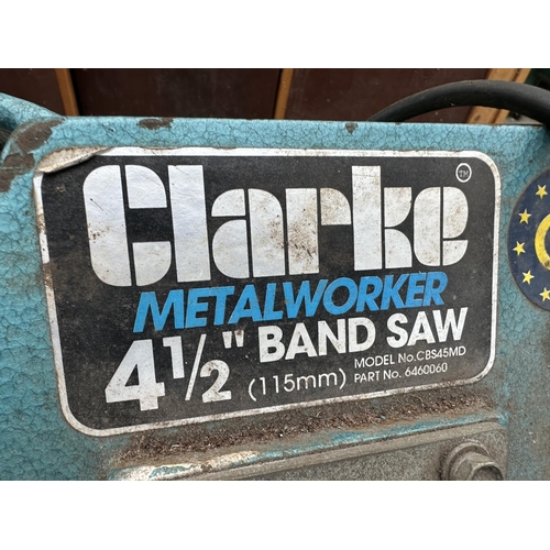 124 - A CLARKE METALWORKER 4½ INCH BAND SAW - NO VAT