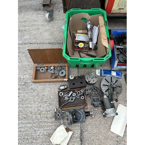 128 - A MYFORD ML7 ENGINEER'S LATHE WITH A LARGE QUANTITY OF ACCESSORIES - NO VAT