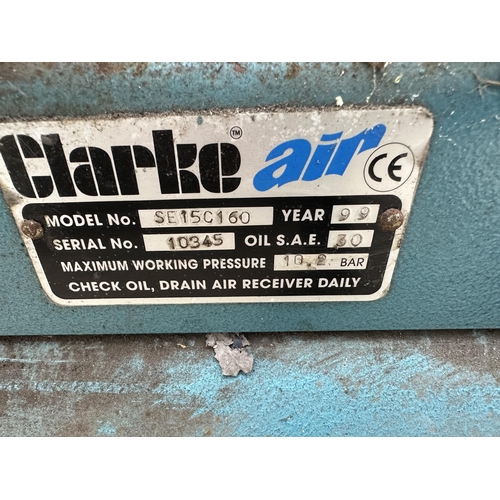 129 - A CLARKE 10.2 BAR COMPRESSOR - NO VAT