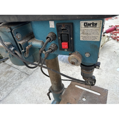 98 - A CLARKE METALWORKER 5 SPEED PILLAR DRILL - NO VAT