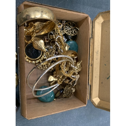 178 - A BOX OF ASSORTED COSTUME JEWELLERY