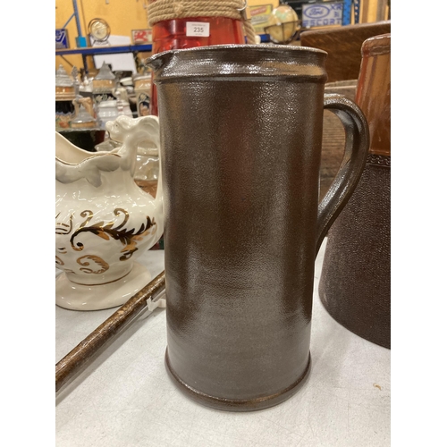 233 - A GROUP OF THREE VINTAGE SALT GLAZE JUGS