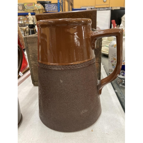 233 - A GROUP OF THREE VINTAGE SALT GLAZE JUGS