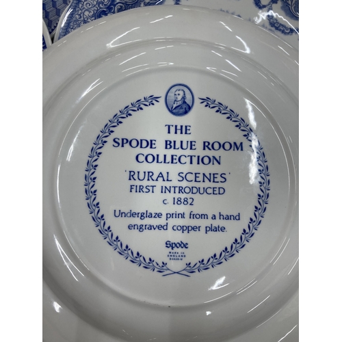 152 - A COLLECTION OF 'THE SPODE BLUE ROOM' CABINET PLATES - 8 IN TOTAL