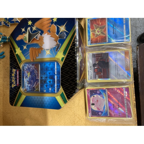 429 - TWO POKEMON COLLECTORS TINS WITH 300+ CARDS INCLUDING SHINIES, RARES, ETC