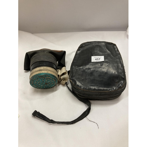 457 - A WW11 HOME GUARD GAS MASK IN THE ORIGINAL CASE