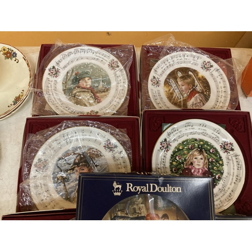 460 - A COLLECTION OF ROYAL DOULTON CHRISTMAS PLATES, BOXED - 7 IN TOTAL