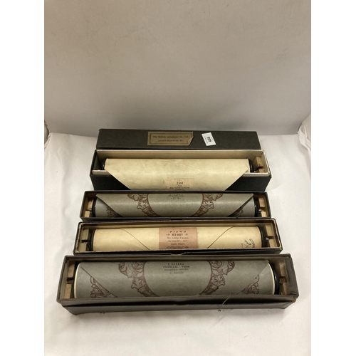 466 - A COLLECTION OF VINTAGE BRITISH AUTOPLAYER, PIANOLA MUSICAL ROLLS