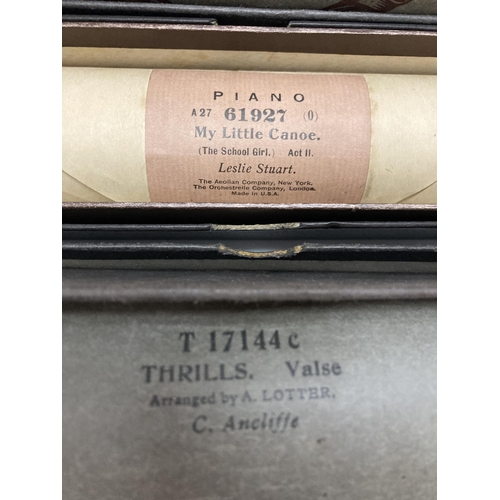 466 - A COLLECTION OF VINTAGE BRITISH AUTOPLAYER, PIANOLA MUSICAL ROLLS