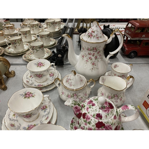 253 - A MIXED COLLECTION OF BONE CHINA TEA WARES  TO INCLUDE ROYAL ALBERT 'VICTORIA ROSE', MAXWELL & WILLI... 